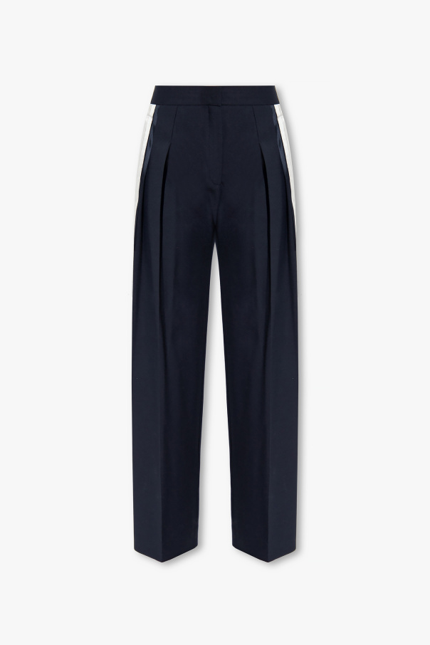 Victoria Victoria Beckham Side-stripe pleat-front trousers